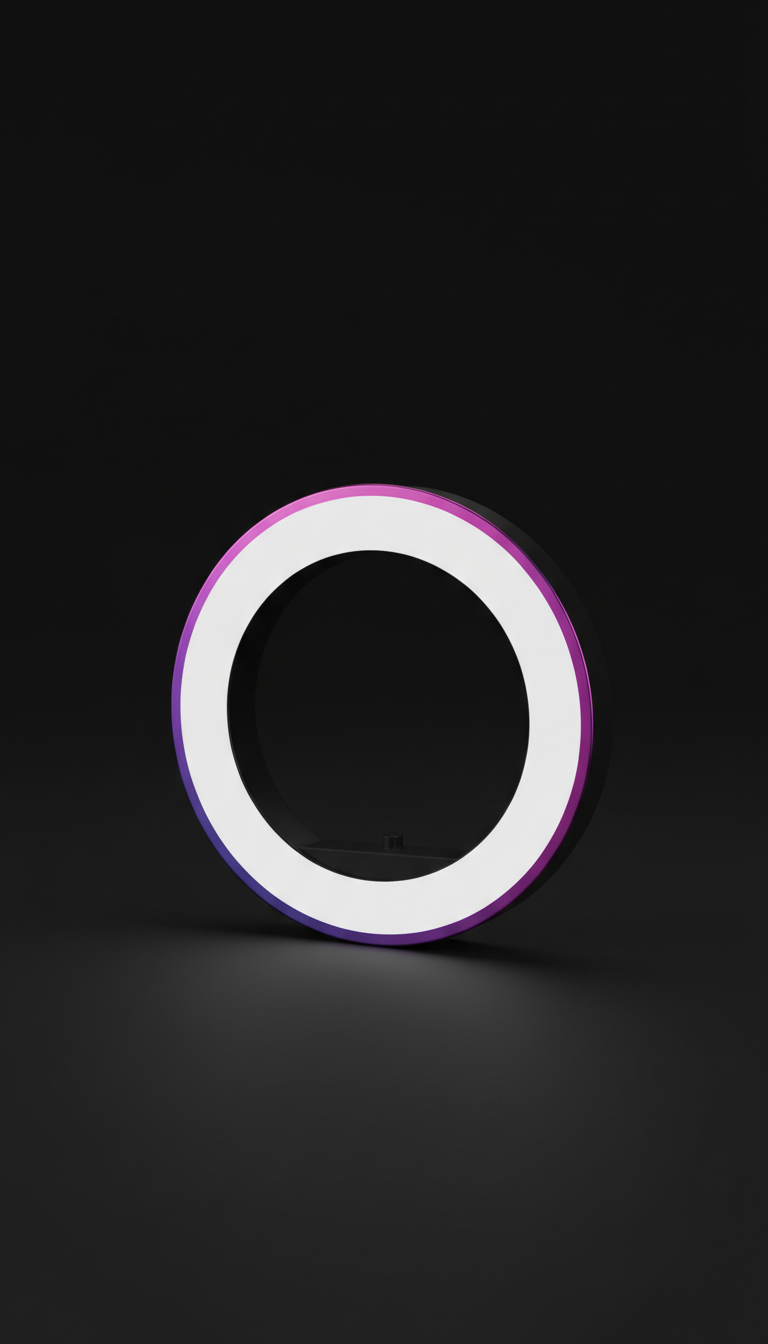 Aro de luz LED morado intenso